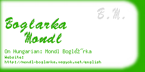 boglarka mondl business card